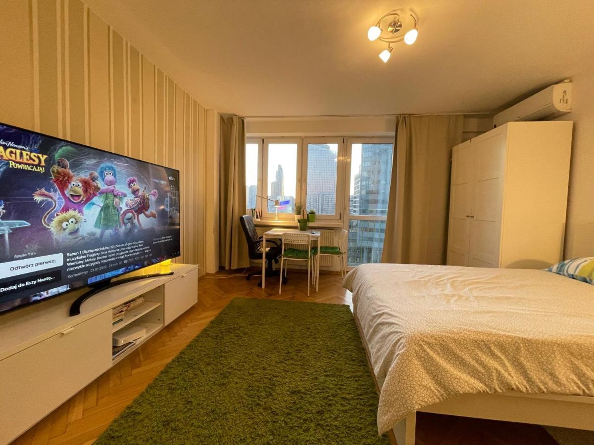 Super Apartament Green Rondo Onz Metro Nowe Wifi 300 Mb/S Aircondition Netflix Spotify Warsaw Luaran gambar