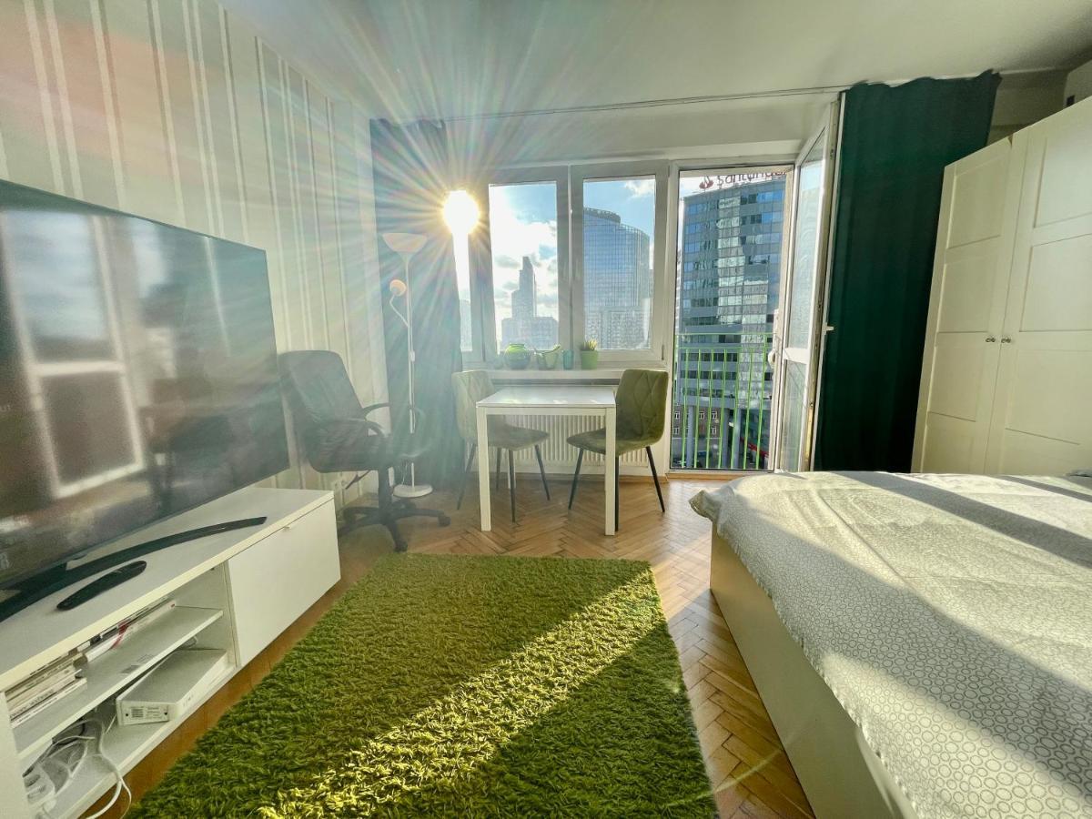 Super Apartament Green Rondo Onz Metro Nowe Wifi 300 Mb/S Aircondition Netflix Spotify Warsaw Luaran gambar