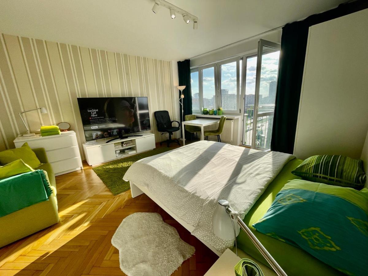 Super Apartament Green Rondo Onz Metro Nowe Wifi 300 Mb/S Aircondition Netflix Spotify Warsaw Luaran gambar
