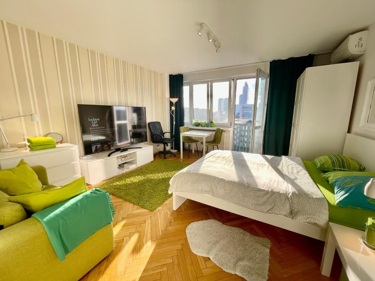 Super Apartament Green Rondo Onz Metro Nowe Wifi 300 Mb/S Aircondition Netflix Spotify Warsaw Luaran gambar